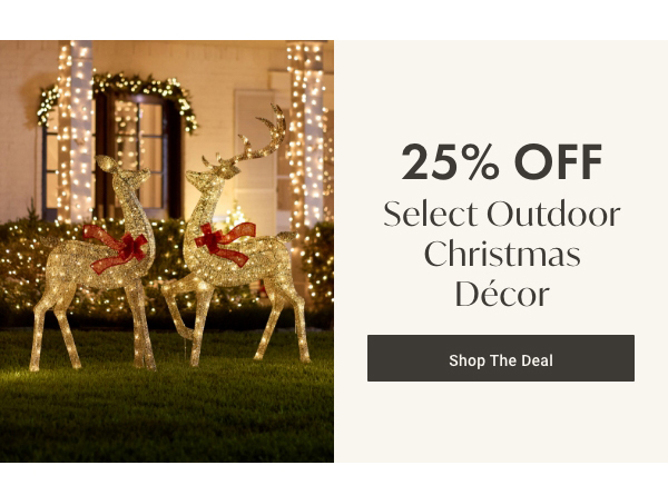 25% Off Select Outdoor Christmas Décor | Shop the Deal >