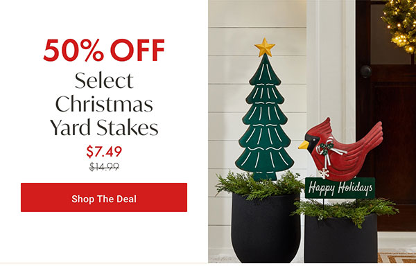 50% OFF Select Christmas Yard Stakes - Shop The Deal
