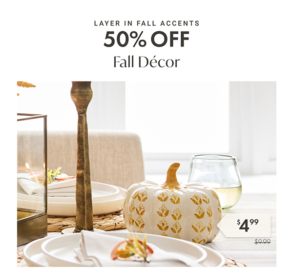 50% Off Fall Décor