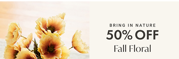 50% Off Fall Floral