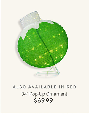 34" Pop-Up Ornament