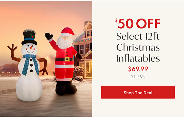 $50 Off Select 12ft Inflatables | Shop the Deal >