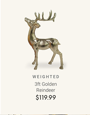 3ft Golden Reindeer