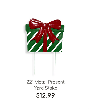 22" Metal Present Yard Stake
