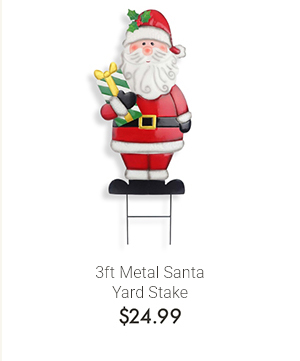 35.5" Metal Santa Yard Stake