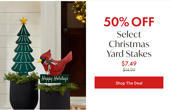 50% Off Select Christmas Yard Stakes | Shop the Deal >