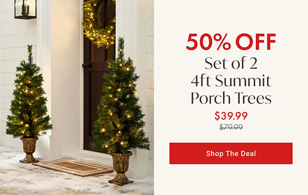 50% OFF Set of 2 4ft Summit Porch Trees - Shop The Deal