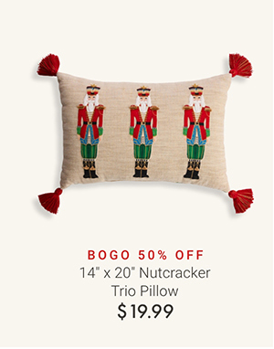14" x 20" Nutcracker Trio Pillow
