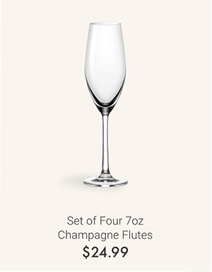 Set of Four 7oz Champagne Flutes
