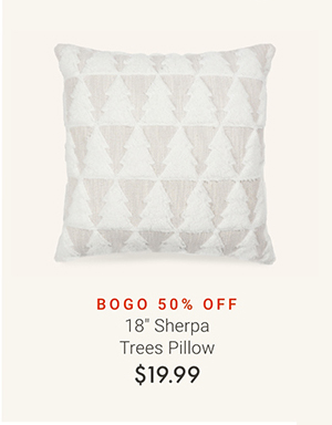 18" Sherpa Trees Pillow