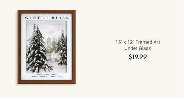 15" x 12" Framed Art Under Glass