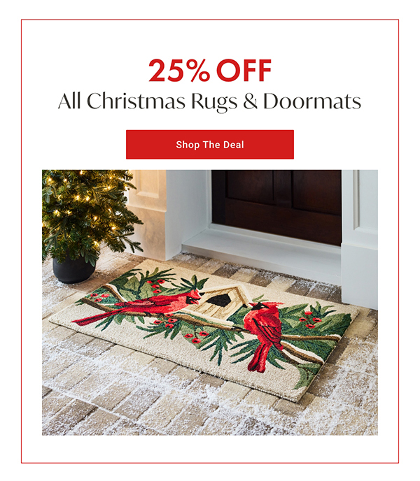 25% Off All Christmas Rugs & Doormats | Shop the Deal >