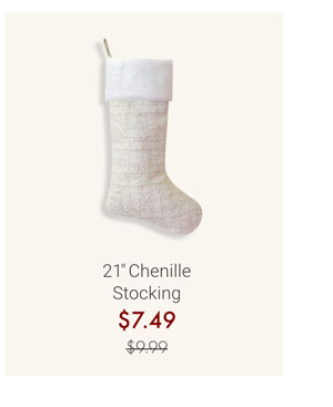 21" Chenille Stocking