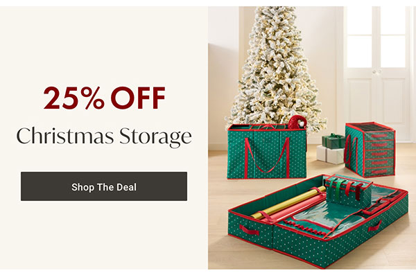 25% OFF Christmas Storage- Shop The Deal