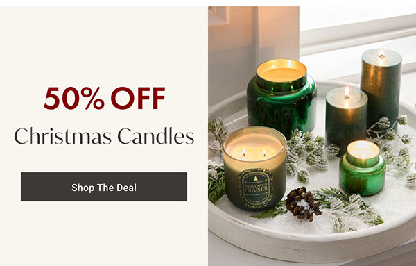 50% OFF Christmas Candles - Shop The Deal