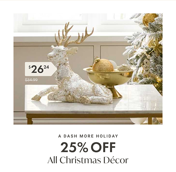 25% Off All Christmas Décor