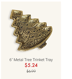 6" Metal Tree Trinket Tray