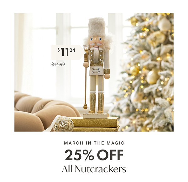 25% Off All Nutcrackers