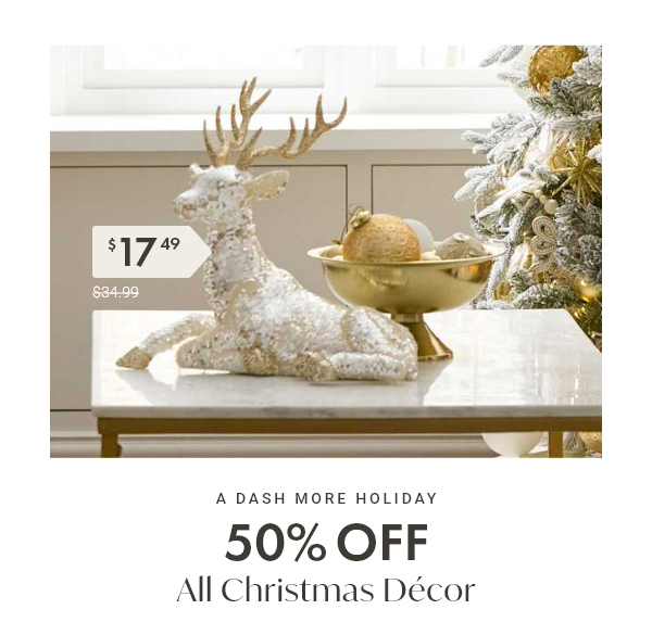 50% Off All Christmas Décor