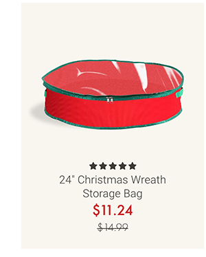 24" Christmas Wreath Storage Bag