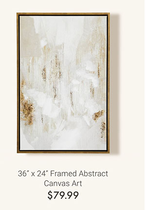 36" x 24" Framed Abstract Canvas Art