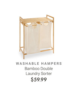 Bamboo Double Laundry Sorter