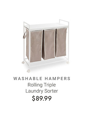 Rolling Triple Laundry Sorter