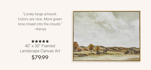 30" x 40" Framed Landscape Canvas Art