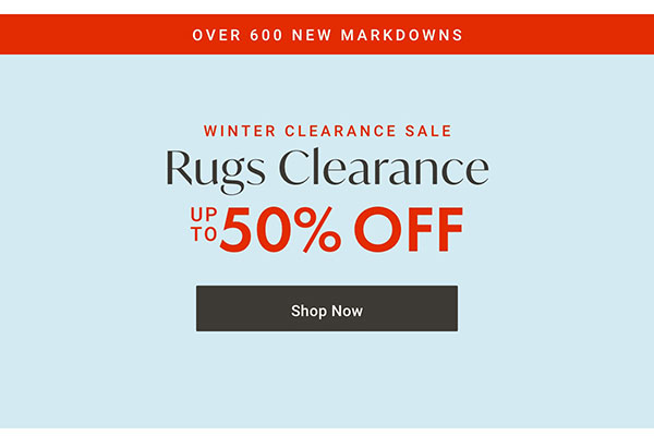 Winter Clearance Sale: Rugs Clearance Up to 50% OFF - Shop Now