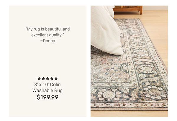 8' x 10' Colin Washable Rug
