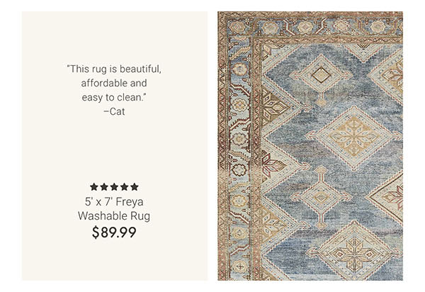 5' x 7' Freya Washable Rug