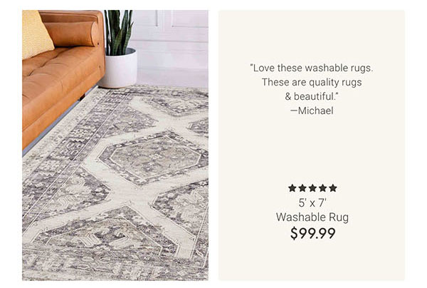 5' x 7' Washable Rug