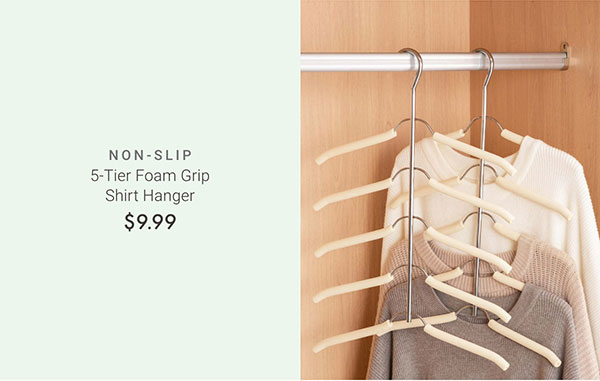 5-Tier Foam Grip Shirt Hanger