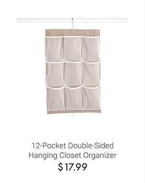 12-Pocket Double-sided Hanging Closet Organizer
