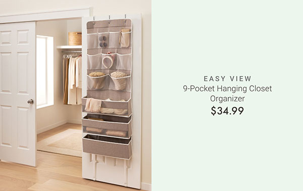 9-Pocket Hanging Closet Organizer