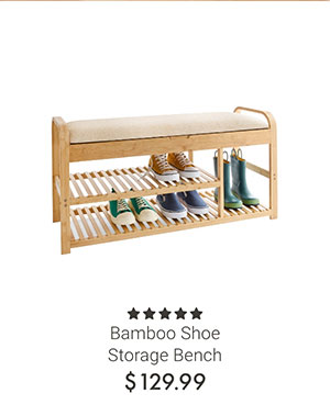Bamboo Shoe Storage Bench