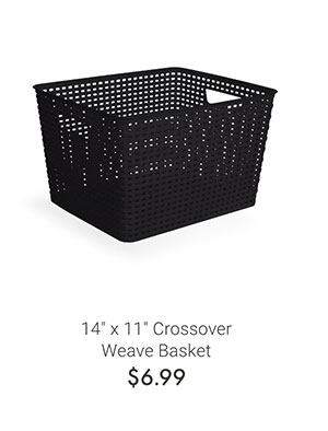 14" x 11" Crossover Weave Basket