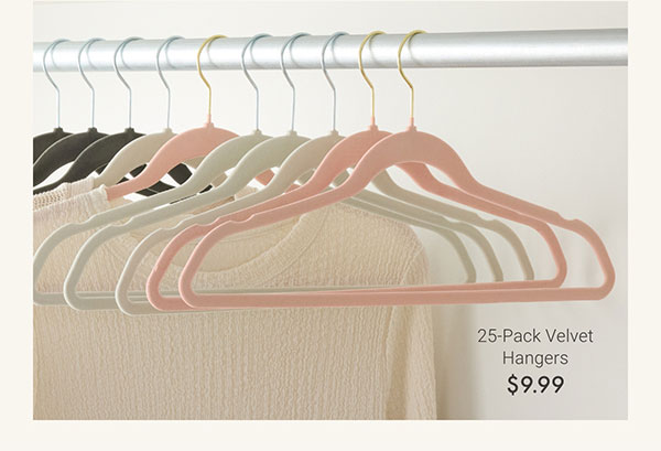 25-Pack Velvet Hangers