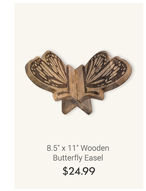 8.5" x 11" Wooden Butterfly Easel