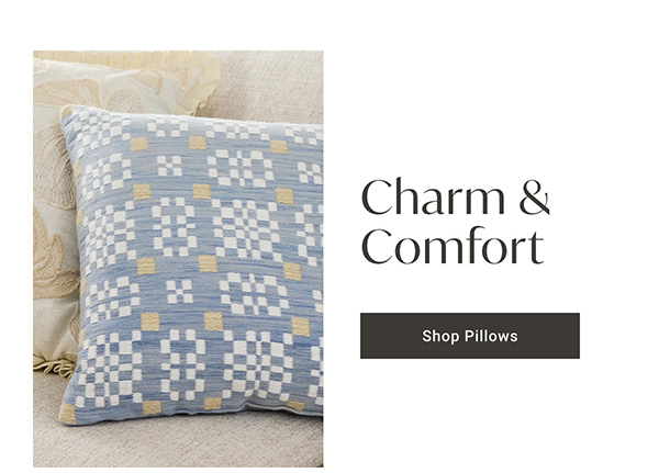 Charm & Comfort | Shop Pillows >