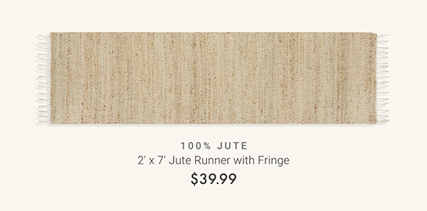 2' x 7' Jute Runner with Fringe