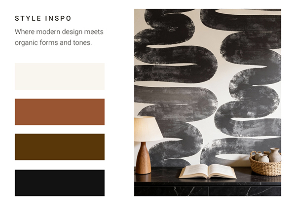 Style Inspo: Where modern design meets organic forms and tones.