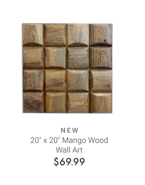 20" x 20" Mango Wood Wall Art