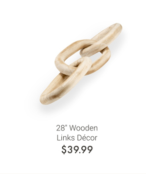 28" Wooden Links Decor