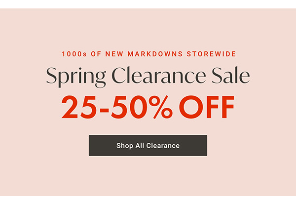 Spring Clearance Sale | Shop Now >