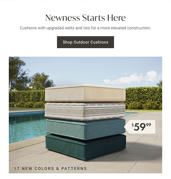 Newness Starts Here: Shop Outdoor Cushions