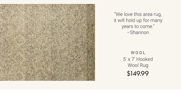 5' x 7' Hooked Wool Rug