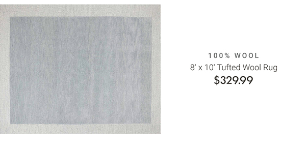 8' x 10' Tufted Wool Rug