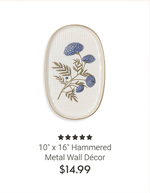 10" x 16" Hammered Metal Wall Décor