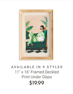 11" x 16" Framed Deckled Print Under Glass